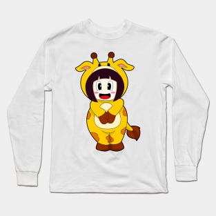 Giraffe Girl Costume Long Sleeve T-Shirt